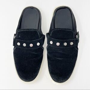 Rebecca Minkoff Sonia Suede Stud Slip on Sneaker Mule Size 8